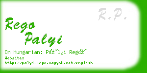 rego palyi business card